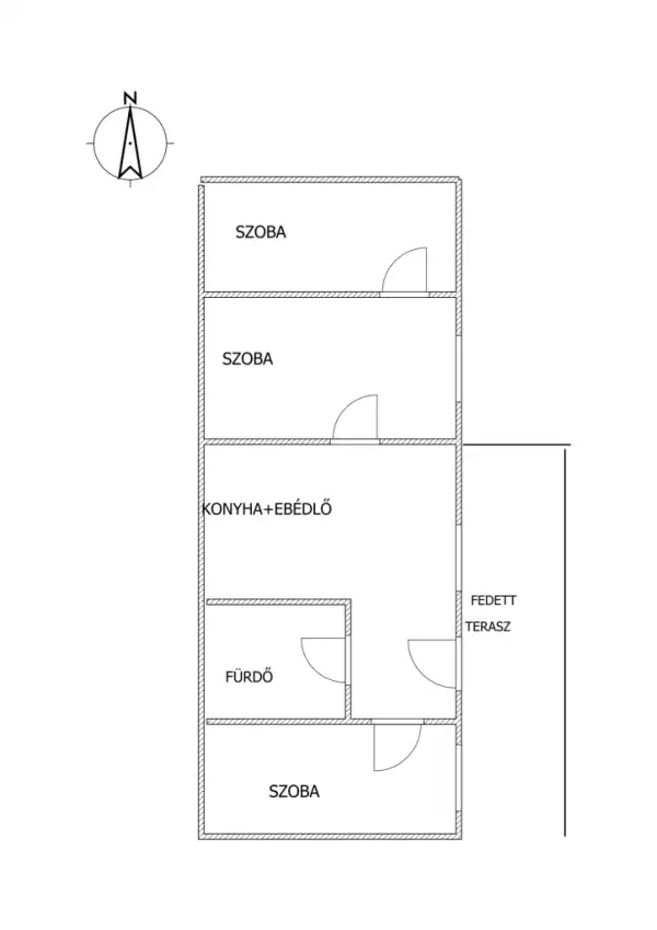 Eladó házrész, Baja 3+1 szoba 43 m² 35 M Ft