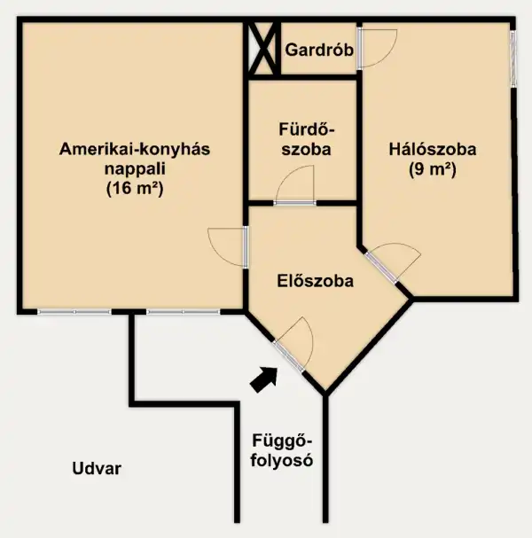 Eladó téglalakás, Budapest, VIII. kerület 1+1 szoba 34 m² 60.9 M Ft