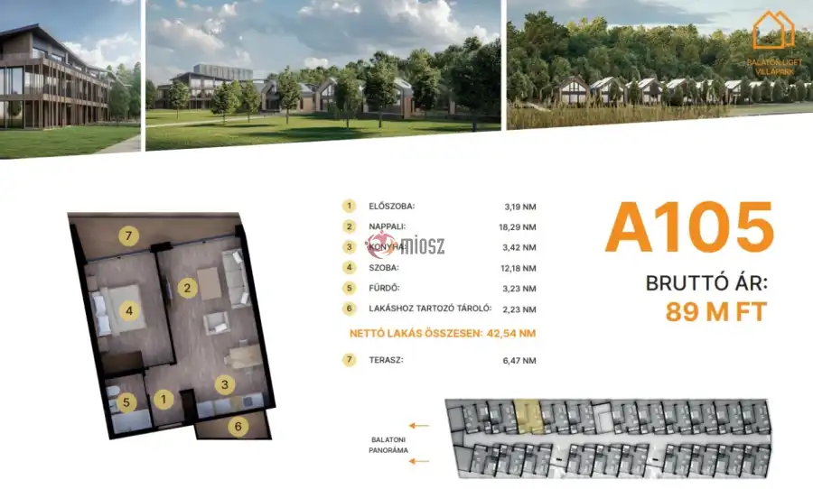 eladó új építésű téglalakás, Balatonföldvár