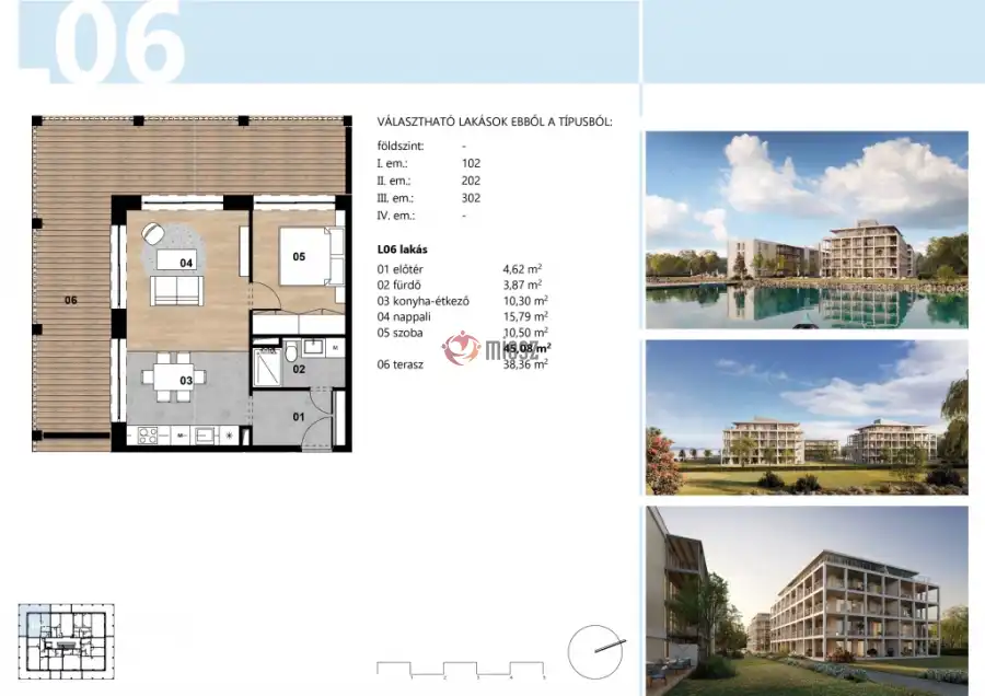 eladó új építésű téglalakás, Balatonmáriafürdő