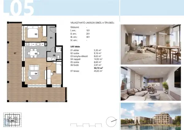 Eladó új építésű téglalakás, Balatonmáriafürdő 3 szoba 50 m² 89.65 M Ft