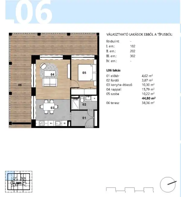 Eladó új építésű téglalakás, Balatonmáriafürdő 2 szoba 45 m² 66.64 M Ft