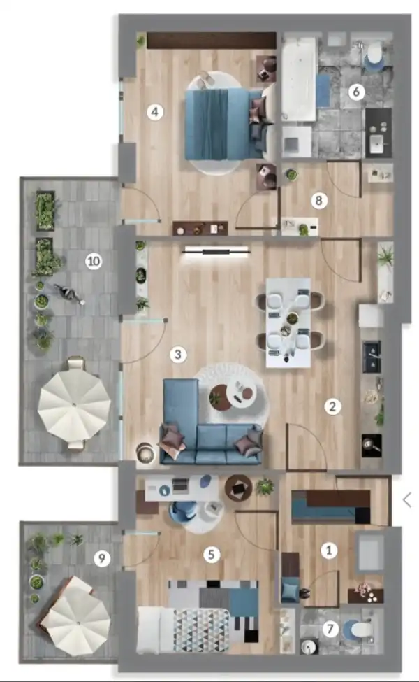 Eladó új építésű téglalakás, Budapest, XIII. kerület 3 szoba 64 m² 119.99 M Ft