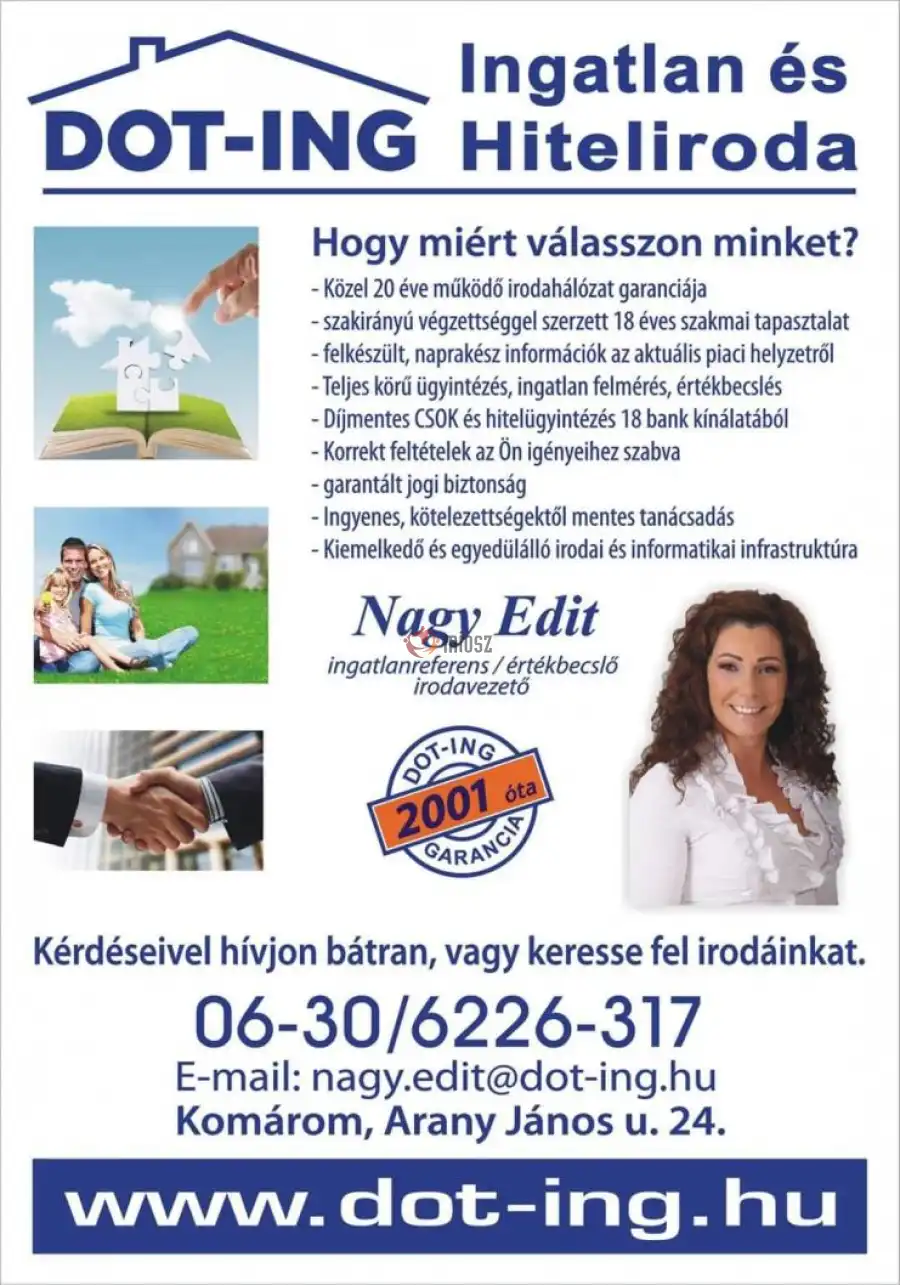 eladó új építésű téglalakás, Komárom