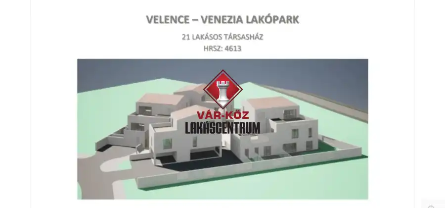 eladó új építésű téglalakás, Velence