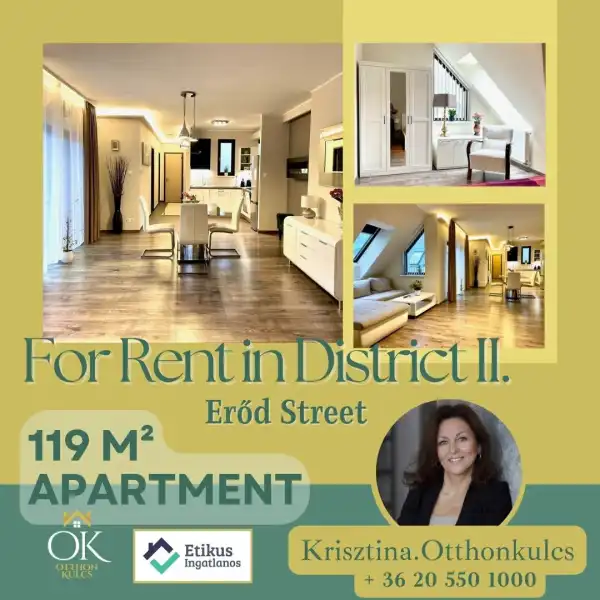 Kiadó téglalakás, Budapest, II. kerület 3 szoba 119 m² 590 E Ft/hó
