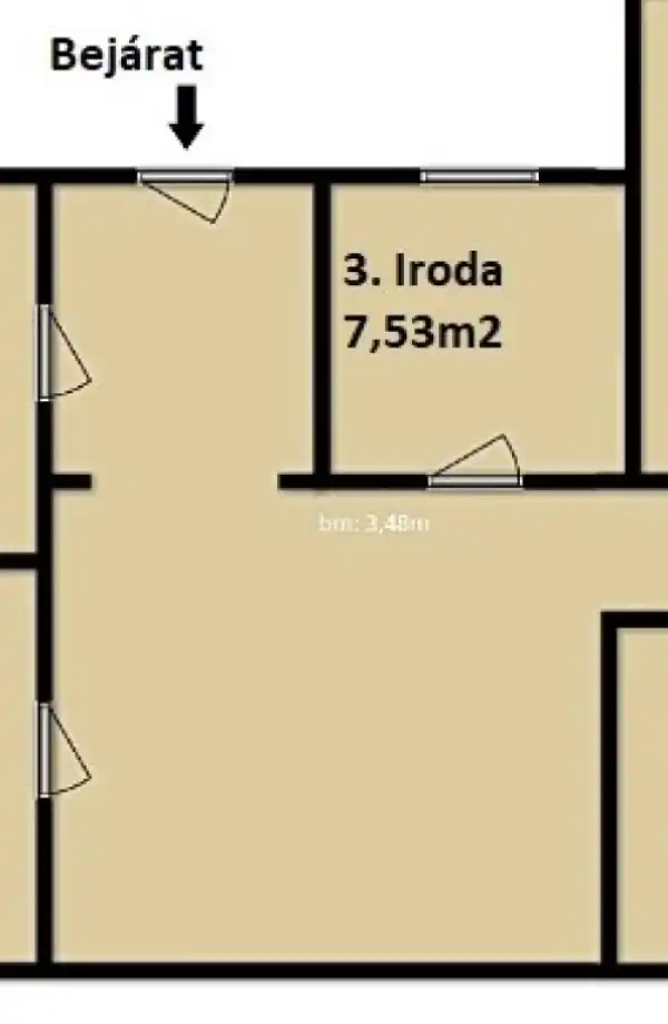 Kiadó újszerű iroda, Budapest, IX. kerület 1 szoba 7 m² 70 E Ft/hó