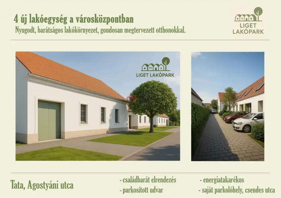 eladó új építésű téglalakás, Tata